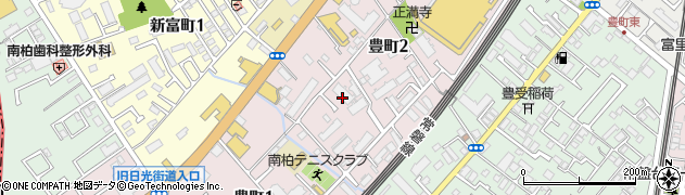 千葉県柏市豊町周辺の地図