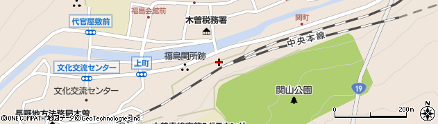 木曽福島関所跡周辺の地図