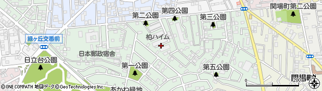 千葉県柏市あかね町周辺の地図