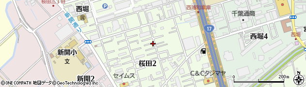 埼玉県さいたま市桜区桜田周辺の地図