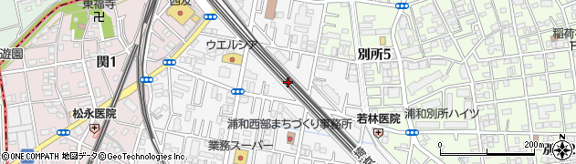 スーパーバリュー中浦和店周辺の地図