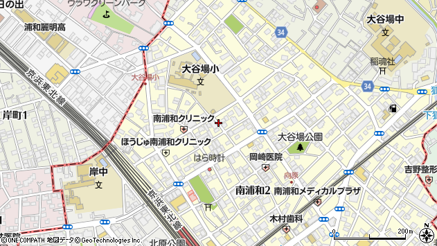 〒336-0017 埼玉県さいたま市南区南浦和の地図