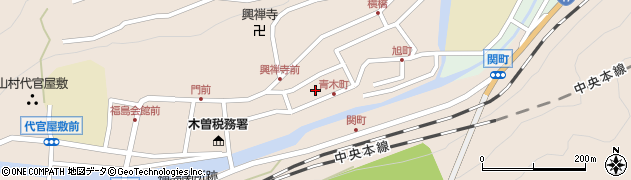 長野県木曽町（木曽郡）福島（青木町）周辺の地図
