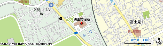埼玉県狭山市周辺の地図