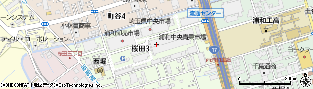 浦和中央青果市場株式会社　果実部周辺の地図