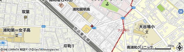 埼玉県さいたま市浦和区東岸町周辺の地図