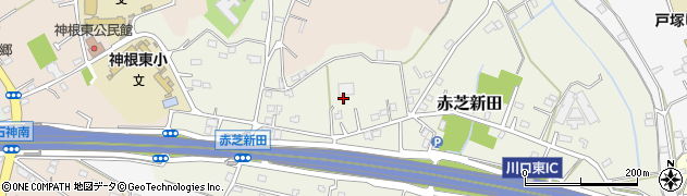 埼玉県川口市赤芝新田周辺の地図