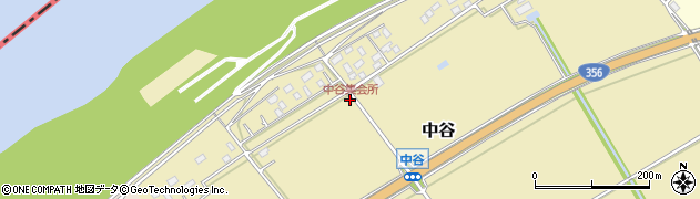 中谷集会所周辺の地図