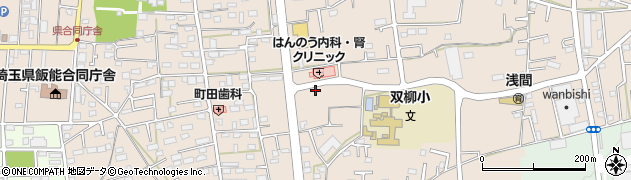 埼玉県飯能市双柳周辺の地図