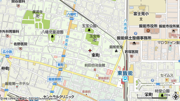 〒357-0034 埼玉県飯能市東町の地図