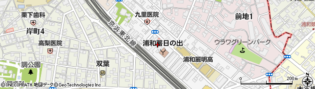 埼玉県さいたま市浦和区東岸町8周辺の地図
