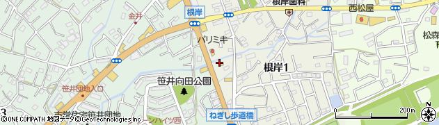 松屋 狭山根岸店周辺の地図