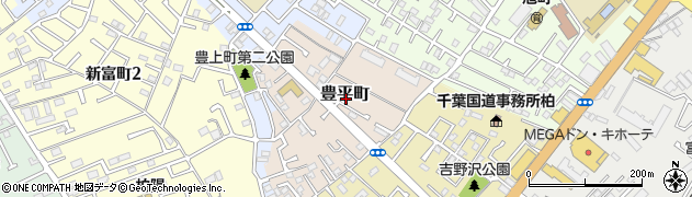 千葉県柏市豊平町周辺の地図