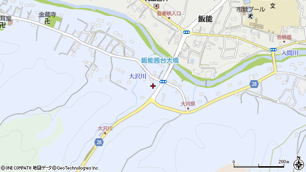 〒357-0065 埼玉県飯能市大河原の地図
