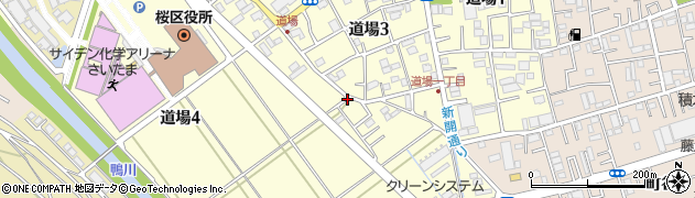 埼玉県さいたま市桜区道場周辺の地図