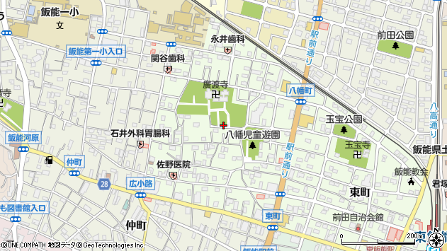 〒357-0033 埼玉県飯能市八幡町の地図