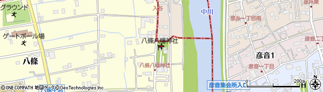 埼玉県八潮市八條4067周辺の地図