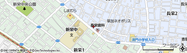 埼玉県　警察署草加警察署長栄交番周辺の地図
