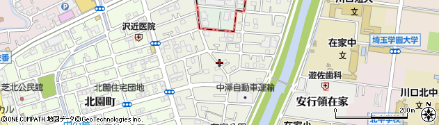 埼玉県川口市在家町周辺の地図