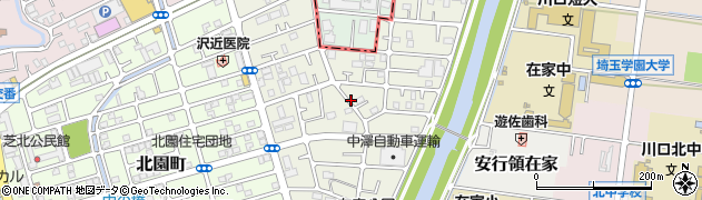 埼玉県川口市在家町周辺の地図