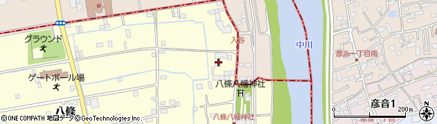 埼玉県八潮市八條90周辺の地図