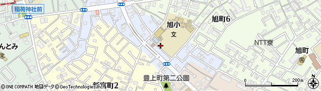 千葉県柏市豊上町周辺の地図