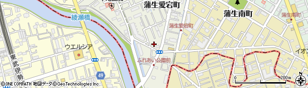 埼玉県越谷市蒲生愛宕町9周辺の地図