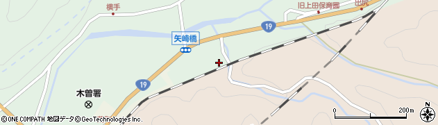 長野県木曽町（木曽郡）新開（矢崎）周辺の地図