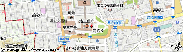 埼玉県　警察本部拳銃１１０番報奨制度受付周辺の地図