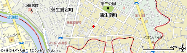 埼玉県越谷市蒲生南町21周辺の地図