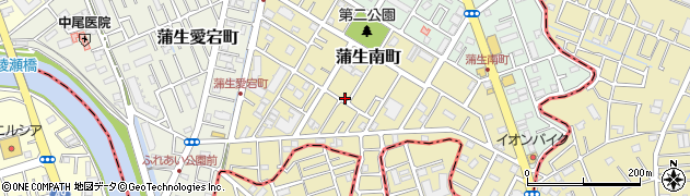 埼玉県越谷市蒲生南町周辺の地図