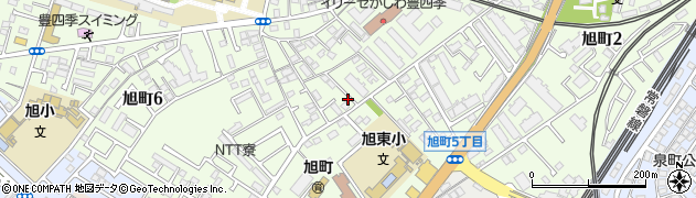 千葉県柏市旭町周辺の地図
