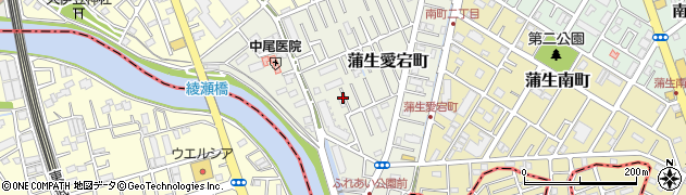 埼玉県越谷市蒲生愛宕町8周辺の地図
