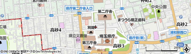 埼玉県庁内郵便局周辺の地図
