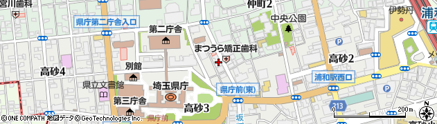 埼玉県さいたま市浦和区高砂3丁目8周辺の地図