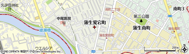 埼玉県越谷市蒲生愛宕町7周辺の地図