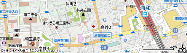 株式会社埼玉りそな銀行　浦和プレミアオフィス周辺の地図