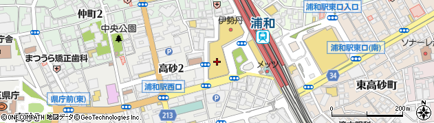 コナミスポーツ　テニススクール　浦和周辺の地図