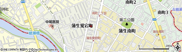 埼玉県越谷市蒲生愛宕町6周辺の地図