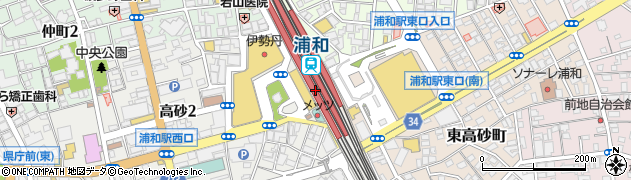 浦和駅周辺の地図