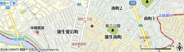 埼玉県越谷市蒲生南町7周辺の地図