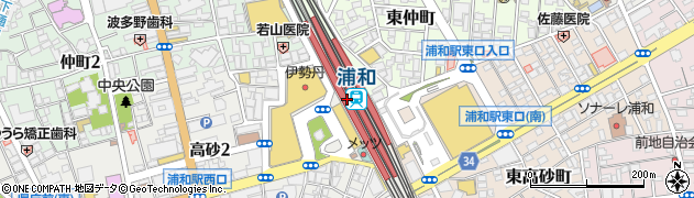 浦和　蔦谷書店周辺の地図