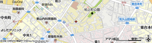 千葉県柏市東上町周辺の地図
