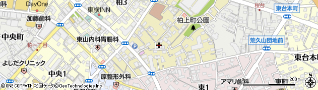千葉県柏市東上町周辺の地図