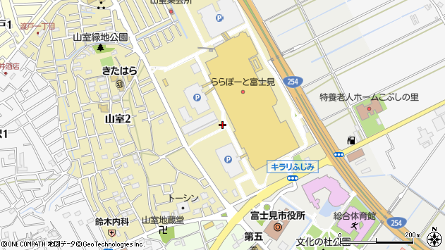 〒354-0022 埼玉県富士見市山室の地図