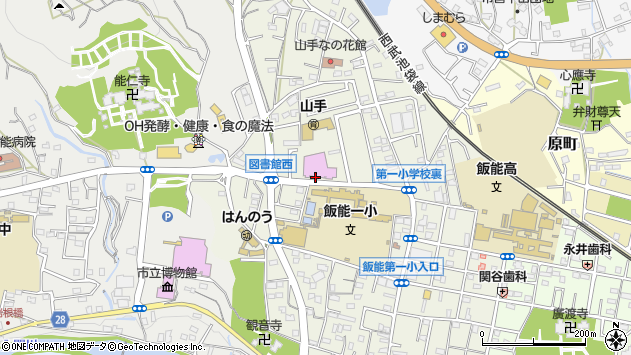 〒357-0031 埼玉県飯能市山手町の地図