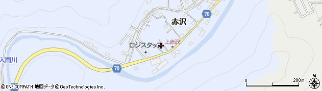 埼玉県飯能市赤沢617周辺の地図