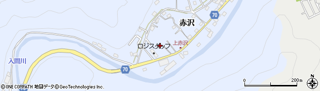 埼玉県飯能市赤沢625周辺の地図