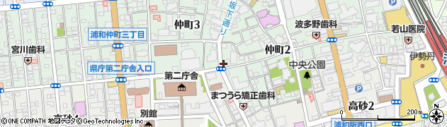 浦和大勝軒周辺の地図