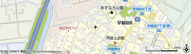 埼玉県三郷市早稲田8丁目周辺の地図
